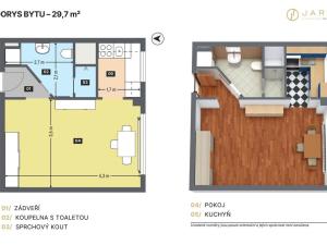 Pronájem bytu 1+1, Praha - Troja, Mazurská, 30 m2