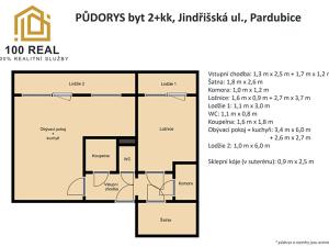 Prodej bytu 2+kk, Pardubice, Jindřišská, 54 m2