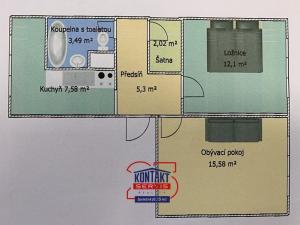 Pronájem bytu 2+1, České Budějovice, Plzeňská, 50 m2