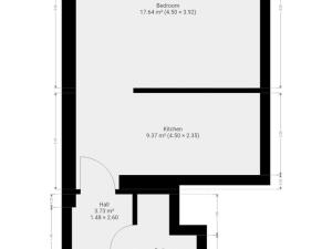 Pronájem bytu 1+kk, Praha - Karlín, Hybešova, 33 m2