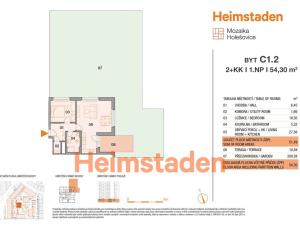 Pronájem bytu 2+kk, Praha - Holešovice, U Pergamenky, 57 m2