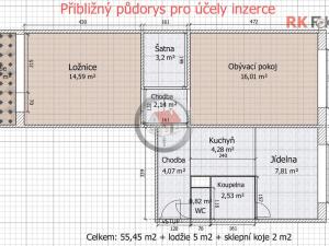 Pronájem bytu 2+1, Třebíč - Nové Dvory, M. Majerové, 54 m2