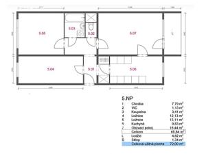 Prodej bytu 3+1, Praha - Hostivař, Vajdova, 72 m2