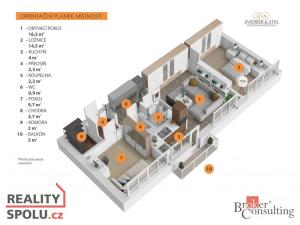 Prodej bytu 3+kk, Hradec Králové - Slezské Předměstí, Markovická, 62 m2