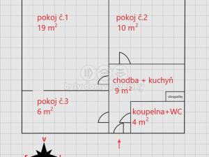 Pronájem bytu 3+1, Pardubice - Studánka, Luďka Matury, 50 m2