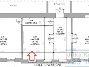 Pronájem kanceláře, Krnov - Pod Bezručovým vrchem, Revoluční, 31 m2