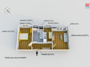 Prodej bytu 2+1, Přeštice, V Háječku, 55 m2