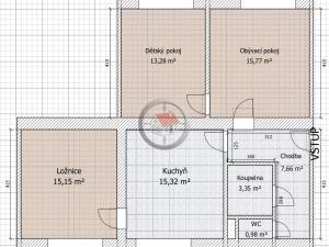 Pronájem bytu 3+1, Žďár nad Sázavou - Žďár nad Sázavou 3, Brodská, 72 m2