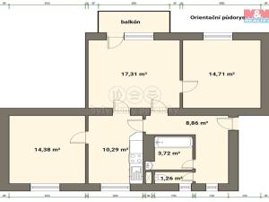 Prodej bytu 3+1, Vysoké Mýto - Litomyšlské Předměstí, Štefánikova, 70 m2