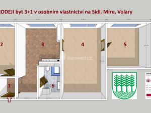 Prodej bytu 3+1, Volary, Sídl. Míru, 71 m2