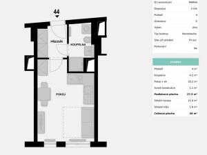 Prodej bytu 1+kk, Praha - Michle, Magistrů, 46 m2