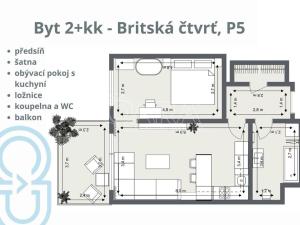 Prodej bytu 2+kk, Praha - Stodůlky, Klementova, 55 m2