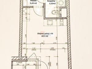 Pronájem bytu 1+kk, Praha - Vysočany, Bassova, 31 m2