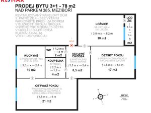 Prodej bytu 3+1, Meziboří, Nad parkem, 78 m2