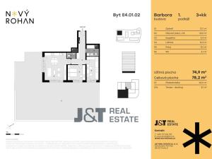 Prodej bytu 3+kk, Praha - Karlín, Libeňský ostrov, 78 m2