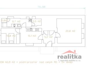 Pronájem rodinného domu, Štáblovice, 62 m2