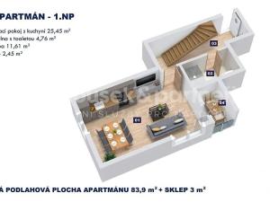 Prodej bytu 3+kk, Vrchlabí, Horská, 83 m2