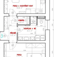 Pronájem bytu 2+kk, Děčín, Ústecká, 54 m2