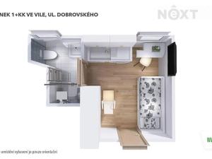 Pronájem bytu 1+kk, Šumperk, Dobrovského, 16 m2