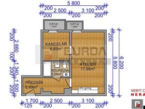 Pronájem bytu 2+kk, Neratovice, 35 m2