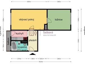 Prodej bytu 2+1, Nová Včelnice, Československé armády, 53 m2