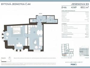 Prodej bytu 2+kk, Praha - Žižkov, Jeseniova, 58 m2