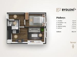 Prodej bytu 2+kk, Teplice, kpt. Jaroše, 42 m2