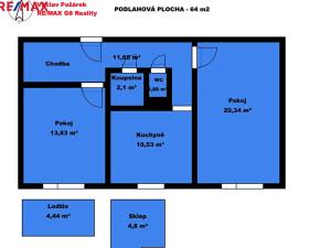 Prodej bytu 2+1, Radomyšl, U Hřiště, 64 m2