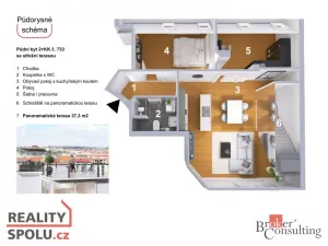 Prodej bytu 3+kk, Praha - Libeň, Heydukova, 110 m2