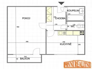 Pronájem bytu 1+1, Uherský Brod, Svat. Čecha, 36 m2