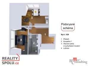Prodej bytu 2+kk, Praha - Libeň, Heydukova, 52 m2