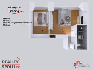 Prodej bytu 2+kk, Praha - Libeň, Heydukova, 51 m2