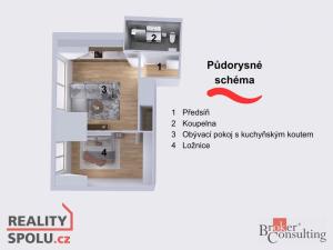 Prodej bytu 2+kk, Praha - Libeň, Heydukova, 51 m2