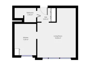 Pronájem bytu 1+1, Praha - Hlubočepy, Pražského, 34 m2