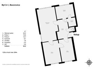 Prodej bytu 3+1, Hluboká nad Vltavou, 75 m2