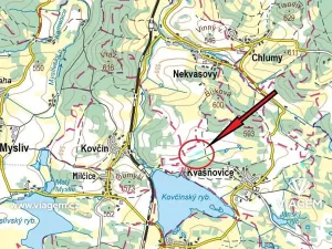 Prodej podílu pole, Kvášňovice, 868 m2