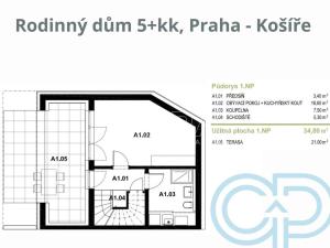 Prodej bytu 5+kk, Praha - Košíře, Hillebrantova, 137 m2