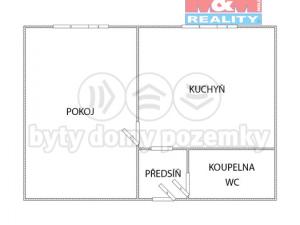 Prodej bytu 2+1, Jirkov, Červenohrádecká, 35 m2