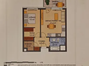 Prodej bytu 2+kk, Praha - Hlubočepy, Gollové, 58 m2