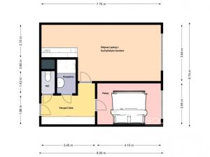 Pronájem bytu 2+kk, Praha - Horní Měcholupy, Boloňská, 47 m2