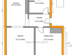 Pronájem bytu 2+1, Kladno - Kročehlavy, Jaroslava Foglara, 52 m2