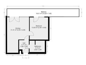 Pronájem bytu 2+kk, Praha - Hodkovičky, V náklích, 57 m2