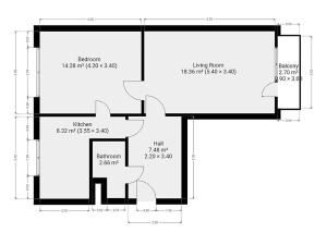 Pronájem bytu 2+1, Praha - Břevnov, Nad alejí, 51 m2