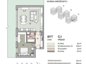 Prodej bytu 2+kk, Praha - Vysočany, Pod Krocínkou, 68 m2