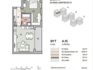 Prodej bytu 2+kk, Praha - Vysočany, Pod Krocínkou, 57 m2