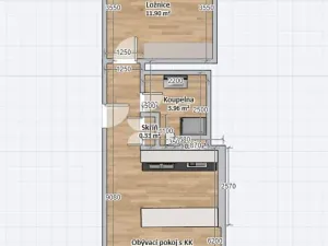 Pronájem bytu 2+kk, Třebenice, Masarykova, 47 m2