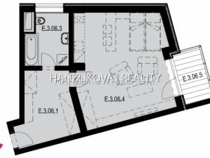 Pronájem bytu 1+kk, České Budějovice - České Budějovice 2, 42 m2