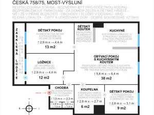 Prodej bytu 4+1, Most, Česká, 81 m2