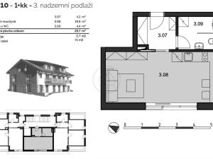 Prodej bytu 1+kk, Černá v Pošumaví, 30 m2