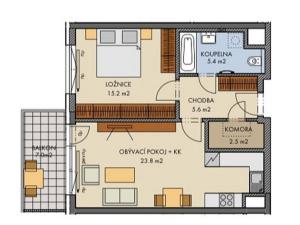 Pronájem bytu 2+kk, Praha - Dolní Měcholupy, Kardausova, 62 m2